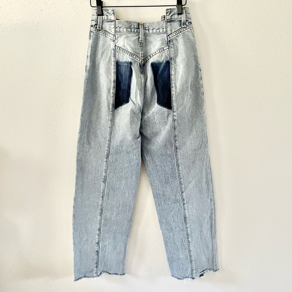 AGOLDE Women's Size 24 Pieced Angled Straight Leg Denim Jeans High Rise Matrix - Picture 8 of 14